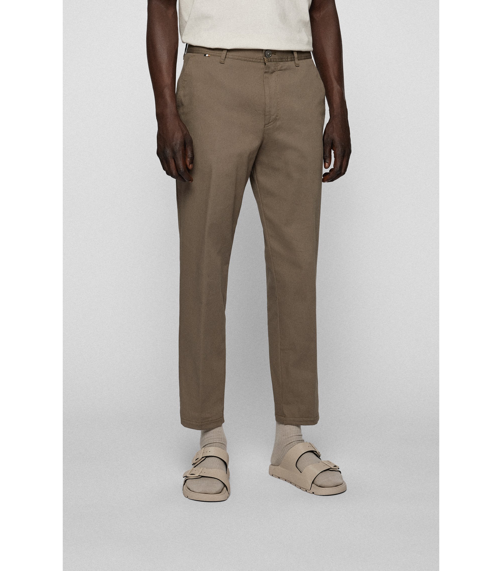 NEW MEN'S TRAVEL CHINOS TROUSERS MARKS & SPENCER NATURAL ITALIAN WOVEN COTTON